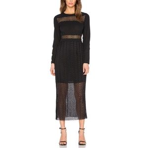 Olcay Gulsen Jersey Woven Midi Dress S